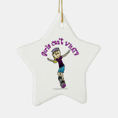 Lichte skateboarder keramisch ornament (Rechts)