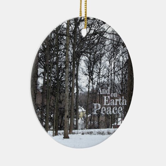 Lichte sneeuw keramisch ornament (Rechts)