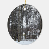 Lichte sneeuw keramisch ornament (Links)