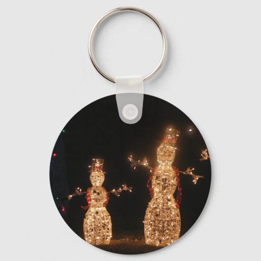 Lichte Snowmen Sleutelhanger (Voorkant)