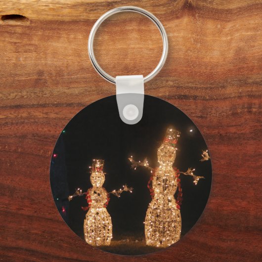 Lichte Snowmen Sleutelhanger (Voorkant)
