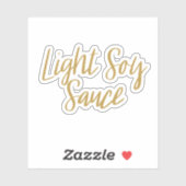 Lichte Sojasaus Opslag Sticker (Vel)