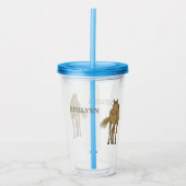 Lichte sorrel Brown Horse Realistic Illustration Acryl Drinkbeker (Voorkant)