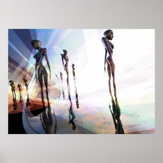 Lichte splitters - surrealistisch poster (Voorkant)