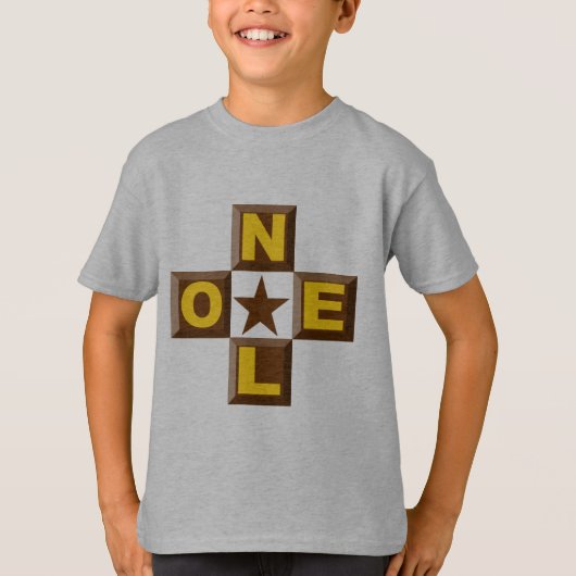 Lichte stalen T-shirt voor kinderen DESIGN  NOEL (Voorkant)
