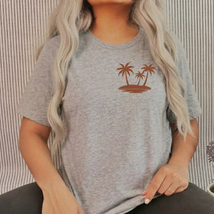 Lichte Stalen Zomer Boom Minimalistische vakantie T-shirt