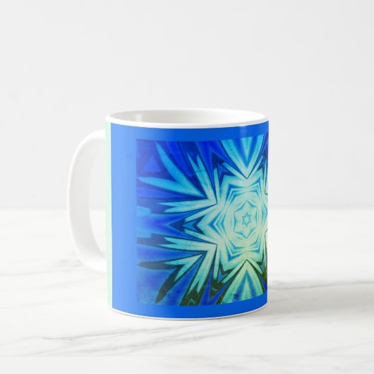 LICHTE STAR BEAUTIFUL DARK BLUE RMdesignflo55 Koffiemok (Voorkant links)