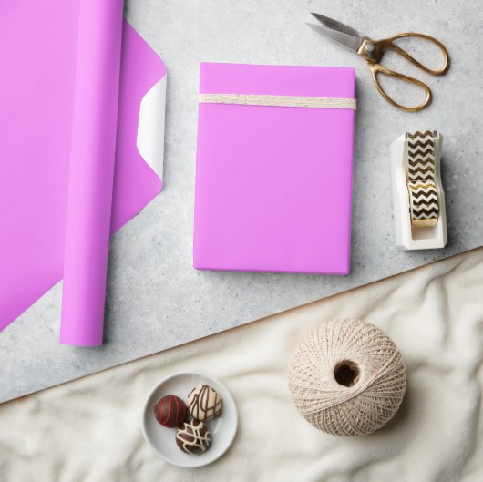 Lichte, stevige magenta, helder roze cadeaupapier (Crafts)