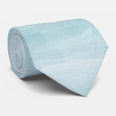 Lichte Stof Blauwe Waterverf Aangepaste Das (Opgerold)