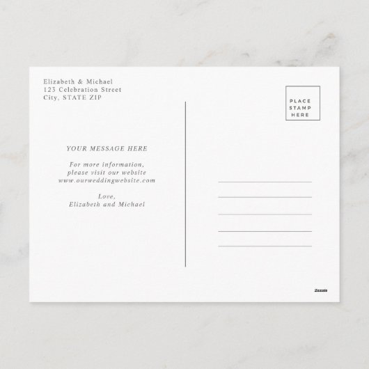 Lichte Stofblauwe Blosroze Gouden Bloemige Uitstel Feestdagenkaart (Achterkant)