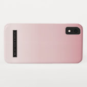 Lichte stoffige roze ombre-gradiënt en jouw naam Case-Mate iPhone case (Achterkant (horizontaal))