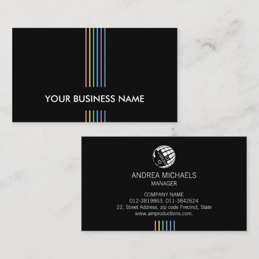 Lichte straal Professionele Moderne Chic Visitekaartje (Voorkant / Achterkant)