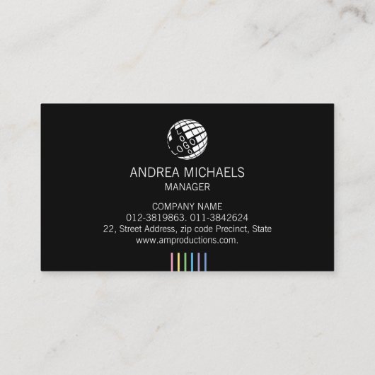 Lichte straal Professionele Moderne Chic Visitekaartje (Achterkant)