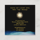 *~* Lichte stralen die de Universele Stars van de  Vierkante Visitekaartje (Achterkant)