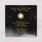 *~* Lichte stralingsdraden regenboogstralen Vierkante Visitekaartje (Achterkant)