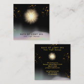 *~* Lichte stralingsdraden regenboogstralen Vierkante Visitekaartje (Voorkant / Achterkant)