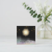 *~* Lichte stralingsdraden regenboogstralen Vierkante Visitekaartje (Staand voorkant)