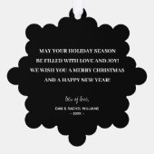 Lichte strengen Vrolijke Kerstmis Foto Ornament Kaart (Achterkant)