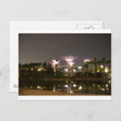 Lichte superbomen in tuinen door de baai briefkaart (Voorkant / Achterkant)