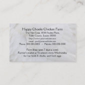 Lichte sussex witte foto visitekaartje (Achterkant)