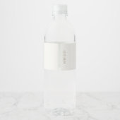 Lichte Taupe | Chic Botanische Trouw Waterfles Etiket (Achterkant)