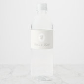 Lichte Taupe | Chic Botanische Trouw Waterfles Etiket (Voorkant)