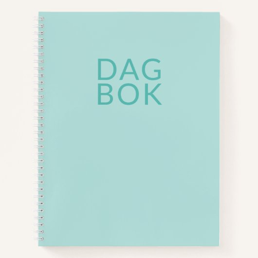 Lichte Teal Dagboek Notitieboek (Voorkant)