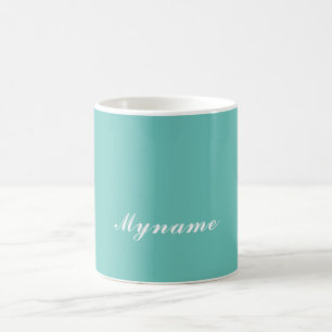 Lichte Teal Trendy Moderne Minimalistische Chic Na Koffiemok