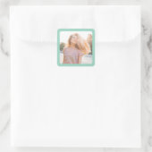 Lichte Tealrandfoto Vierkante Sticker (Tas)