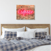 LICHTE TEKEN VAN HET VLOEISTOFNEON CANVAS AFDRUK (Insitu (Slaapkamer))