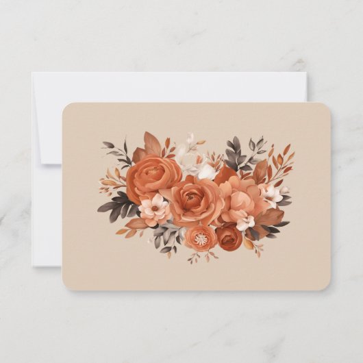 Lichte terracotta en verbrande Sinaasappels bruilo Bedankkaart (Achterkant)