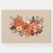 Lichte terracotta en verbrande Sinaasappels bruilo Gastenboek (Achterkant)