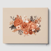 Lichte terracotta en verbrande Sinaasappels bruilo Gastenboek (Achterkant)