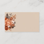Lichte terracotta en verbrande Sinaasappels bruilo Informatiekaartje (Achterkant)