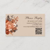 Lichte terracotta en verbrande Sinaasappels bruilo Informatiekaartje (Voorkant)