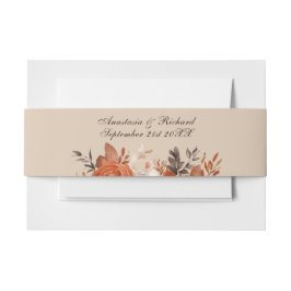 Lichte terracotta en verbrande Sinaasappels bruilo Uitnodigingen Wikkel