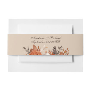 Lichte terracotta en verbrande Sinaasappels bruilo Uitnodigingen Wikkel