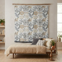 Lichte Terracotta Grijze Botanische Boho Patroon
