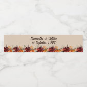 Lichte Terracotta Herfst Bloemige Bruiloft Waterfles Etiket (Enkel label)