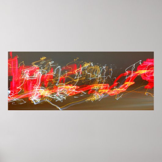 Lichte treinen van het passeerverkeer op de weg poster (Voorkant)