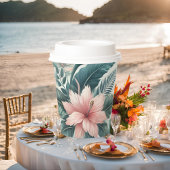 Lichte Tropical Essence Papieren Beker met Deksel