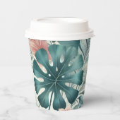 Lichte Tropical Essence Papieren Beker met Deksel (Voorkant)