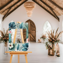 Lichte Tropische Essence Trouw Welkom Acryl Bord