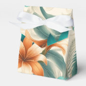 Lichte tropische iriscentie gebogen bedankdoosjes (Voorkant Zijde)