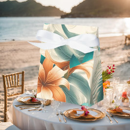 Lichte tropische iriscentie gebogen bedankdoosjes