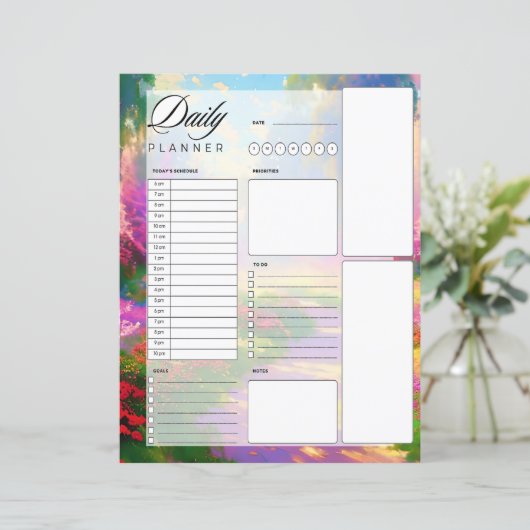 Lichte tuin dagelijkse planner (Staand voorkant)