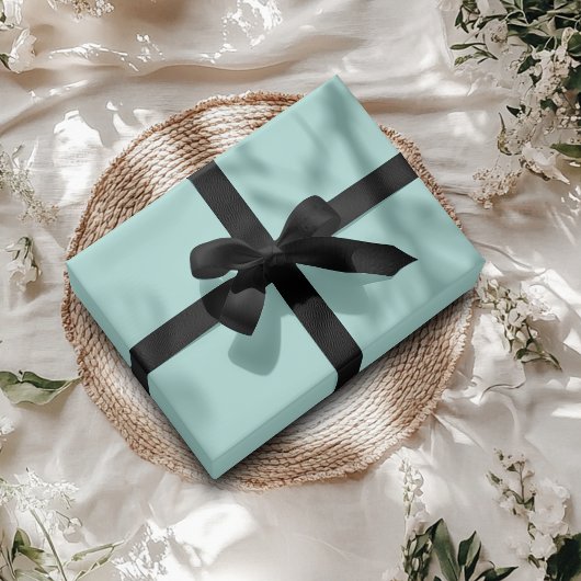 Lichte turquoise effen kleur | Klassiek | Elegant Cadeaupapier