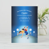 Lichte uitnodiging van Champion Birthday (Staand voorkant)