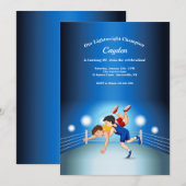 Lichte uitnodiging van Champion Birthday (Voorkant / Achterkant)