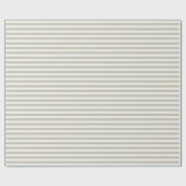Lichte veren Bruin & Off-White Stripes Cadeaupapier (Vlak)